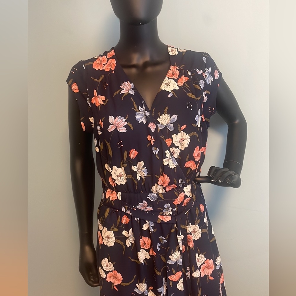 ❤️DR2 Navy blue floral summer dress
